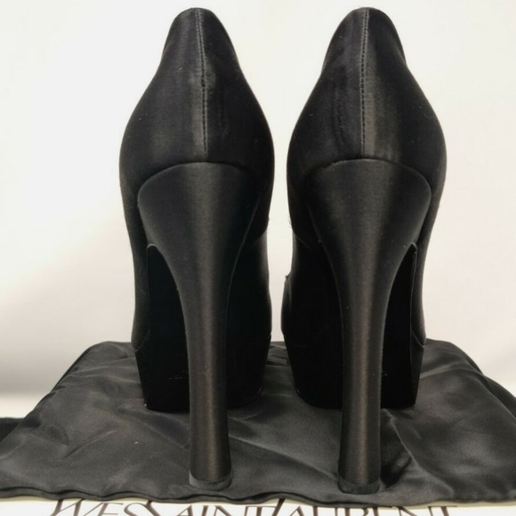 YSL black silk pumps - Picture 3 of 10